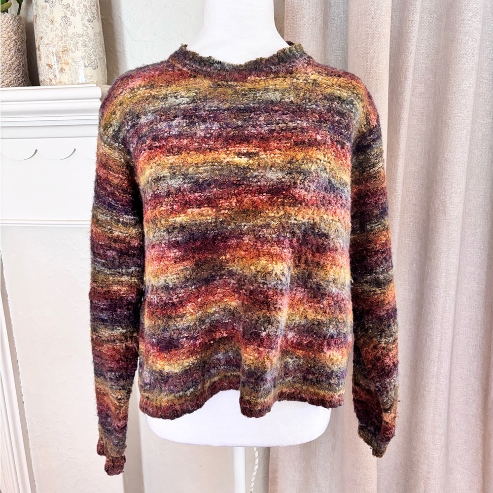 111 State woman’s multicolored oversized wool sweater size medium